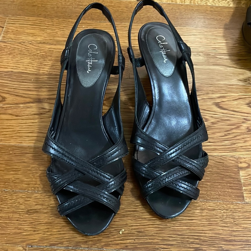 Air paisley black sandals